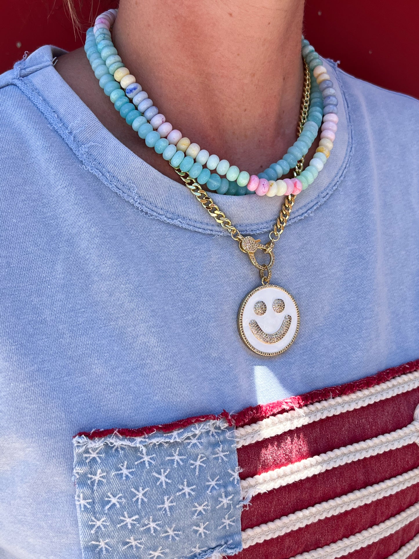 Smiley LUXE Necklace White