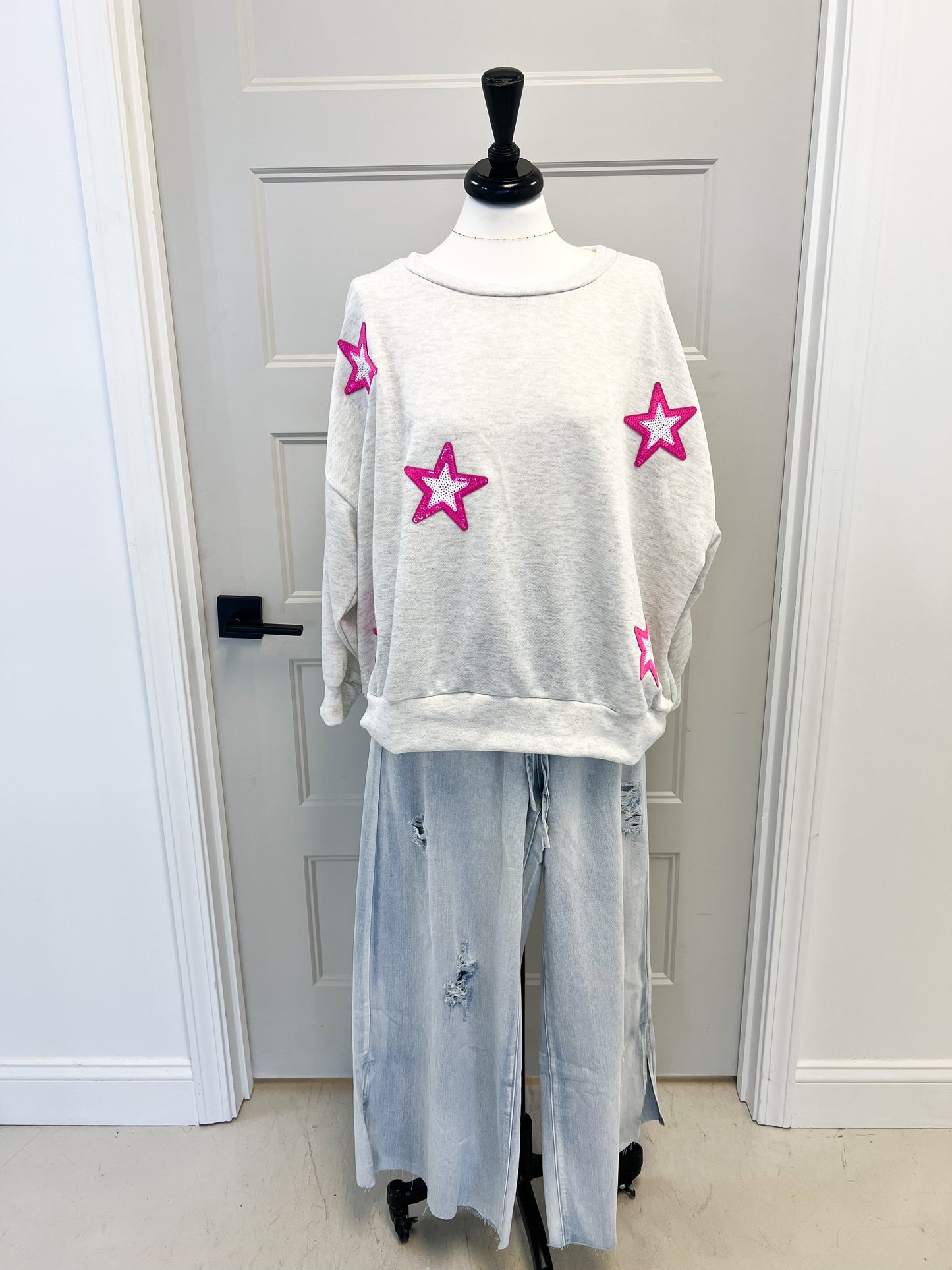 Starla Grey Star Sweatshirt