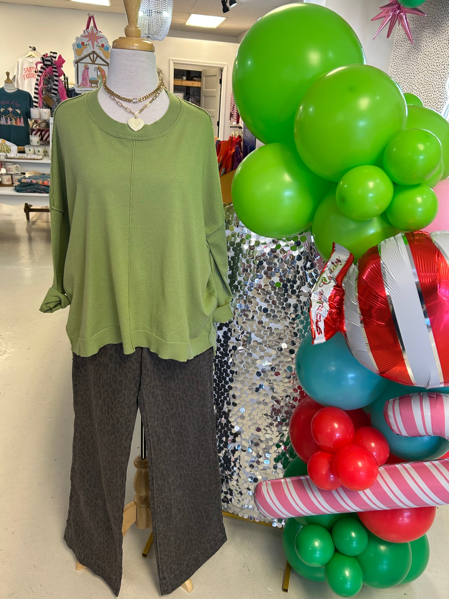 Go To Casual Green Sweater