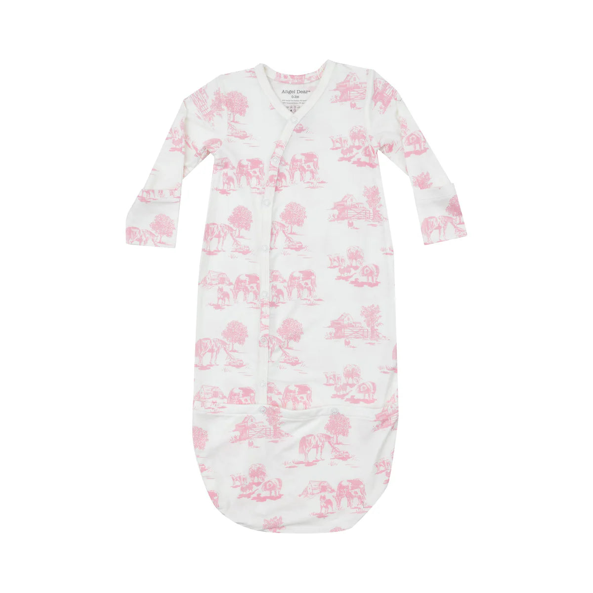 Angel Dear Farm Toile Pink Bundle Gown