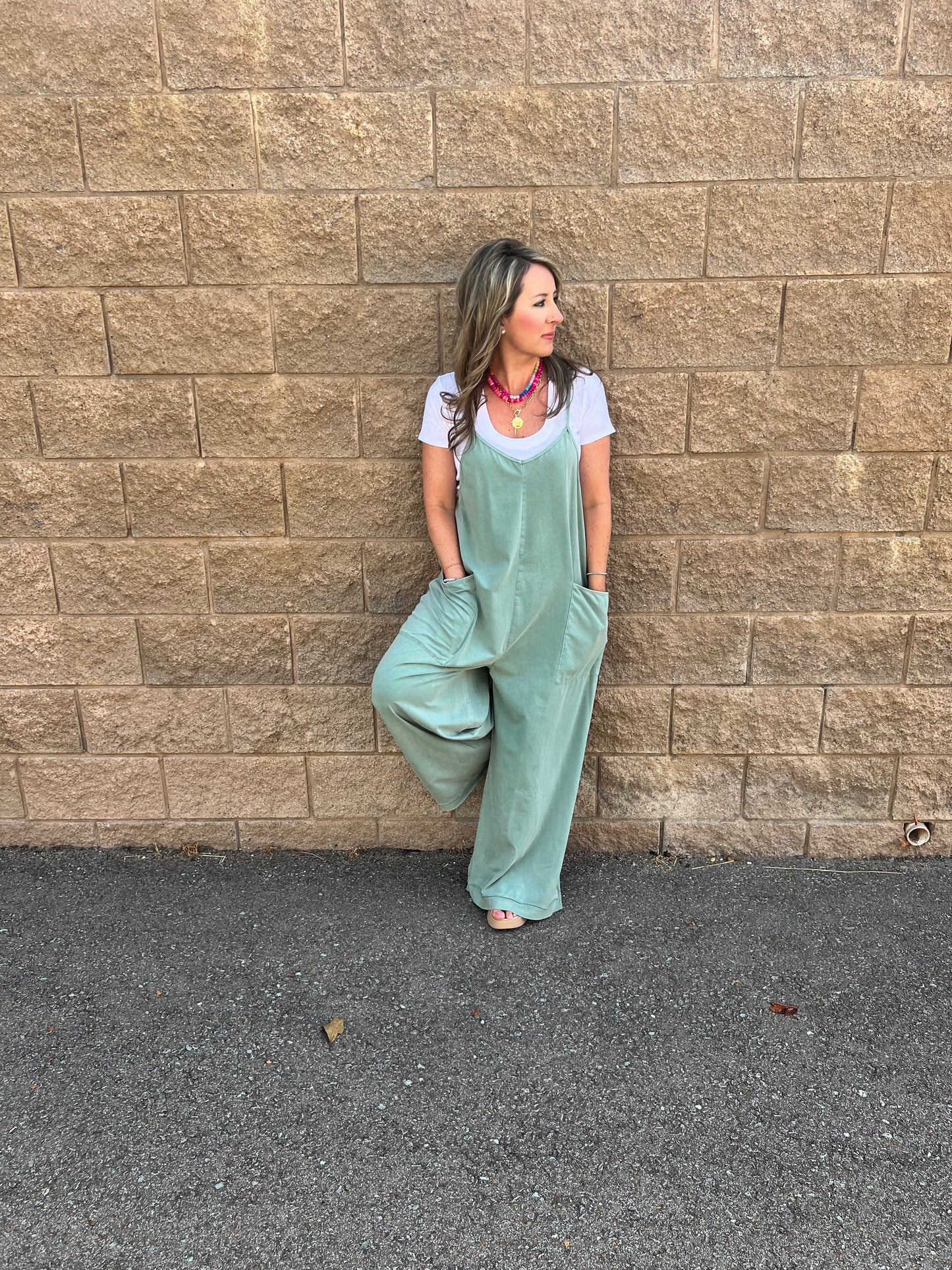 Avery Wide Leg Jumpsuit Dusty