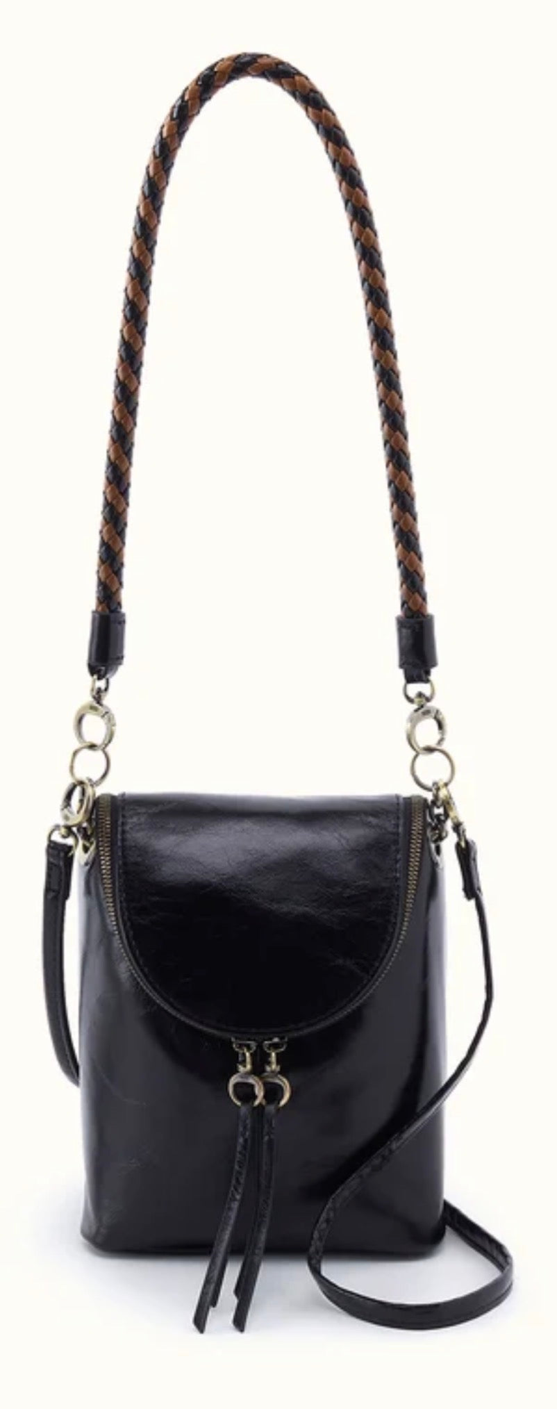 Hobo Fern Duo Crossbody Black