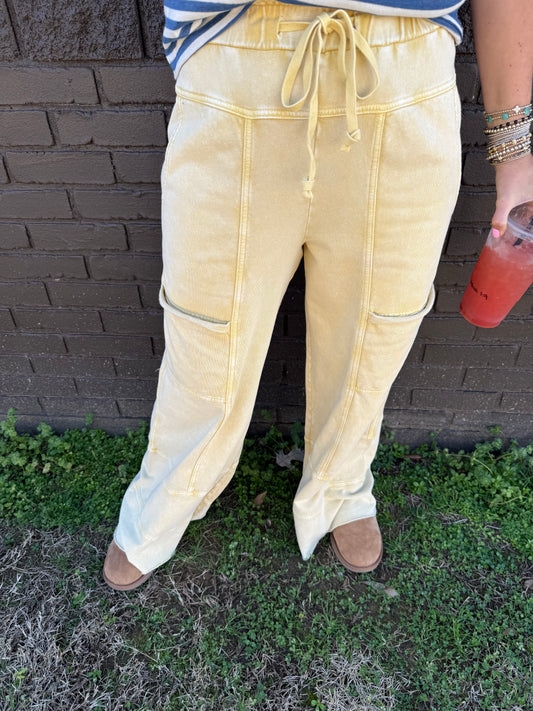 Willow Pocket Wide Leg Mustard
