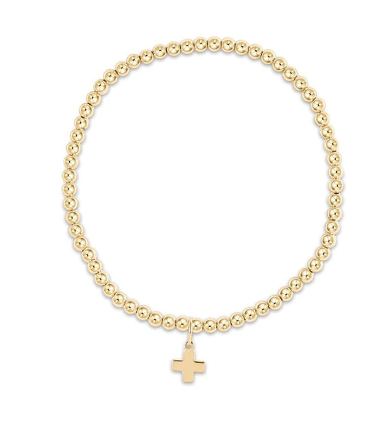 E Girl Classic Gold 3mm Small Cross Charm