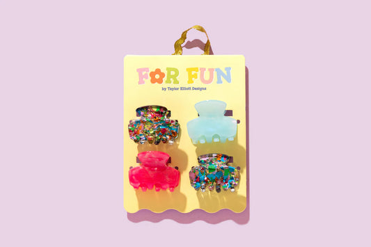 Colorful Confetti Mini Claw Clips