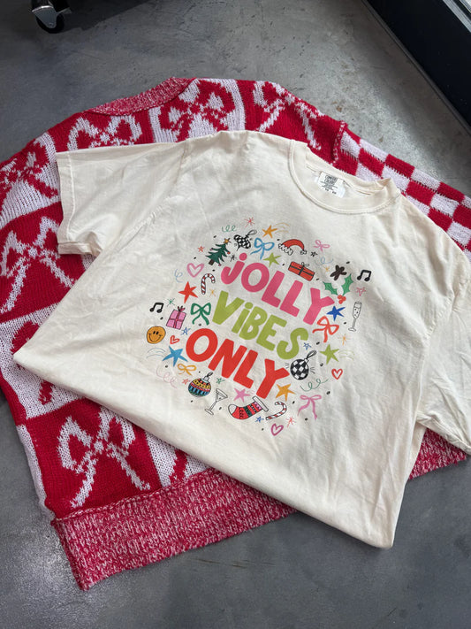 JOLLY VIBES ONLY GRAPHIC TEE