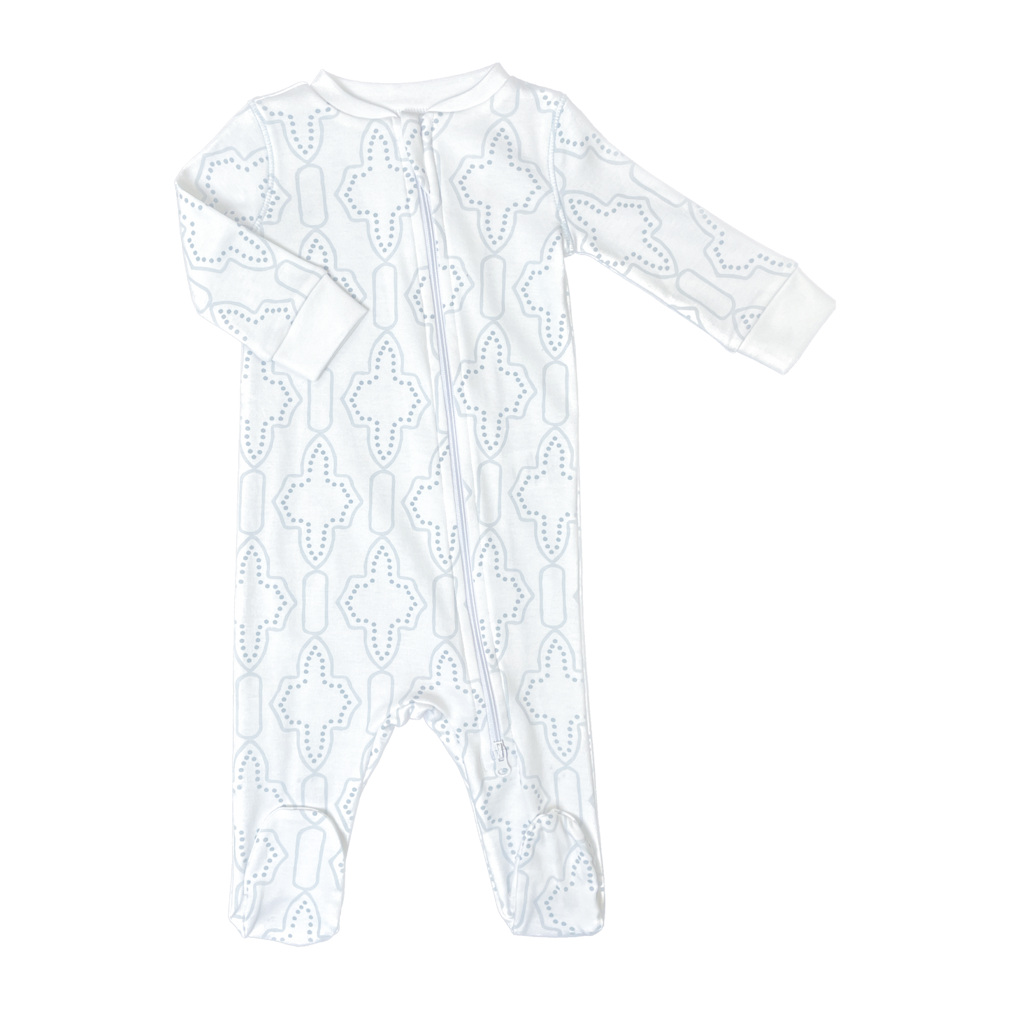 Blue Lattice Footed Pajama