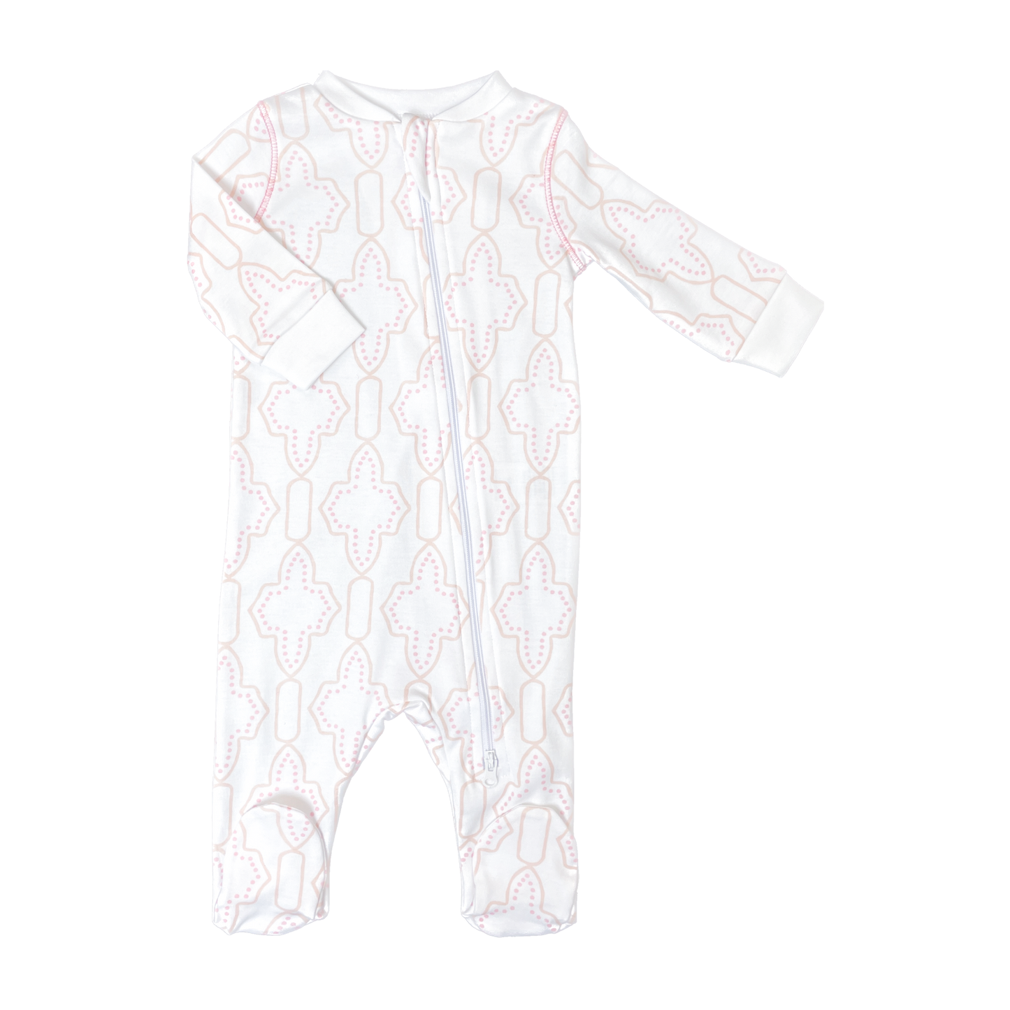 Pink Lattice Footed Pajama