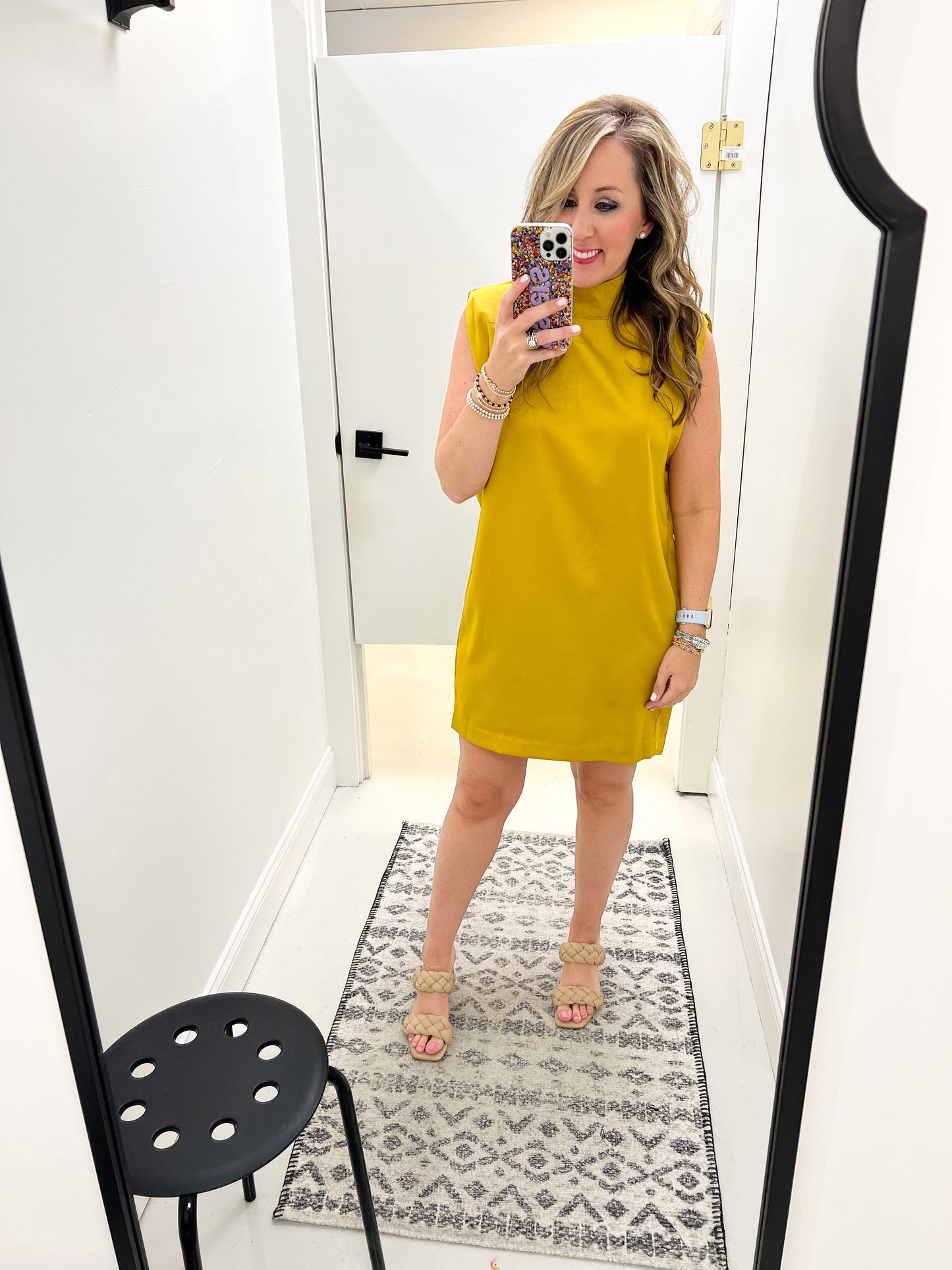 Luna Sheath Dress Mustard