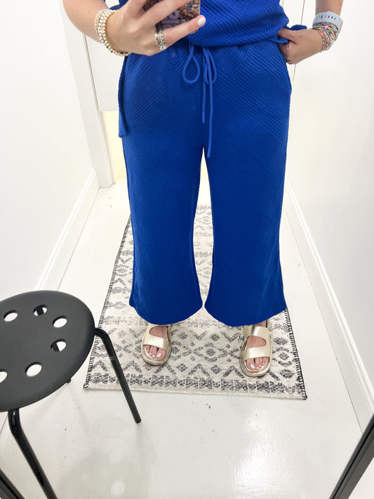 Let's Vacay Pants Royal Blue