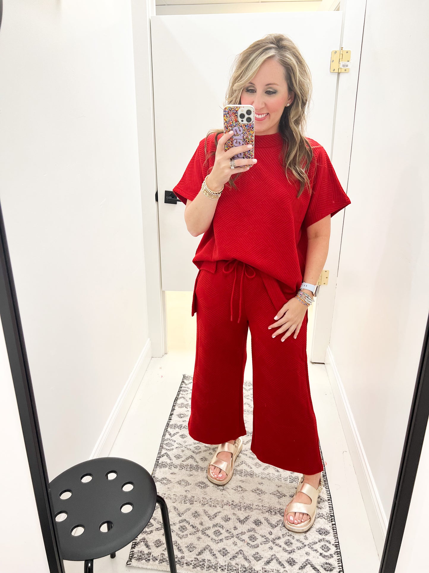 Let's Vacay Pants Red