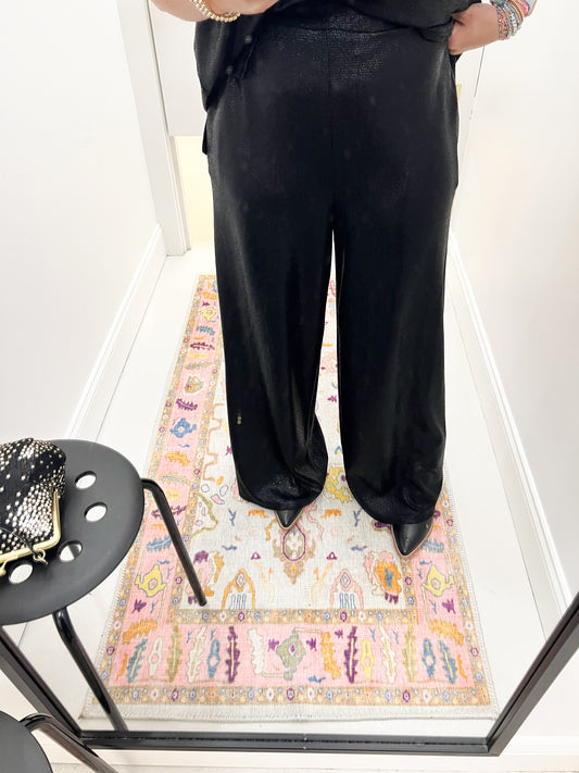 Cora Black Speckle Pants