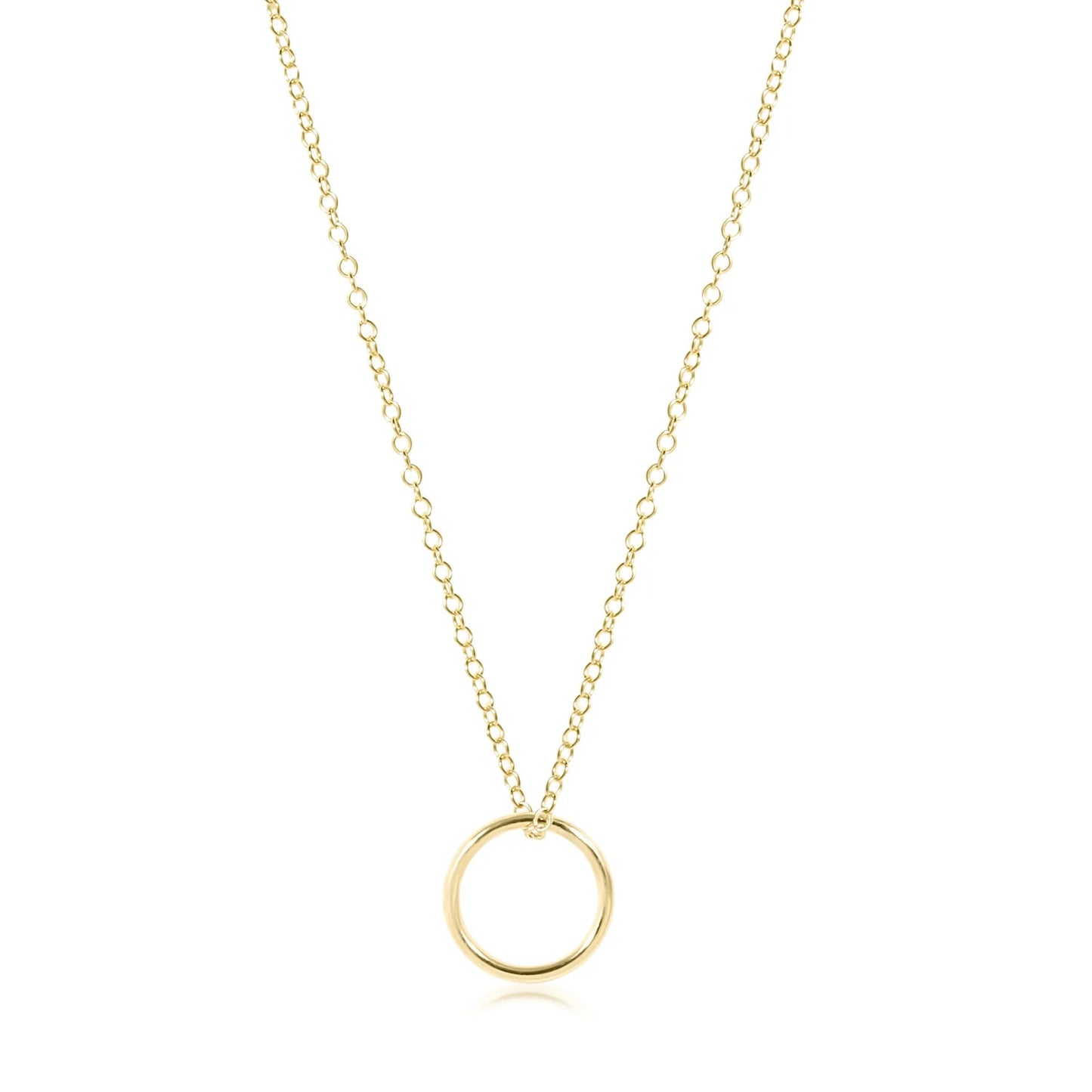 E Newton 16" Halo Gold Charm Necklace