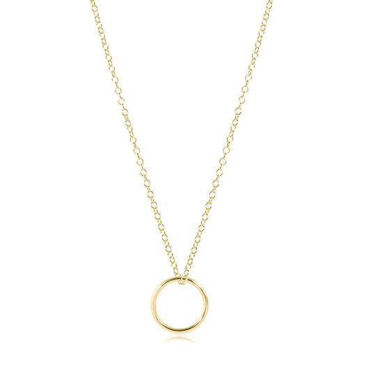 E Newton 16" Halo Gold Charm Necklace