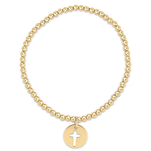 E Girl Classic Gold 3mm Blessed Disc Bracelet