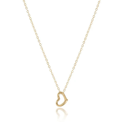 E Newton 16" Necklace Gold Love Small Gold Charm