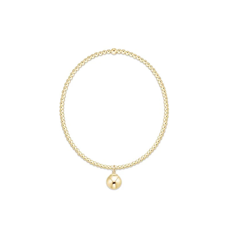 E Newton Classic Gold 2mm Gold 8mm Charm