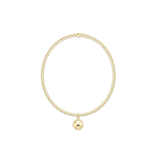 E Newton Classic Gold 2mm Gold 8mm Charm
