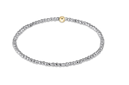 E Newton Silver Hematite 2mm Bracelet