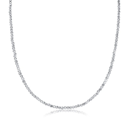 E Newton 17” Bright Silver Hematite Choker