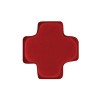 E Newton 16" Necklace Gold - Signature Cross Small Red