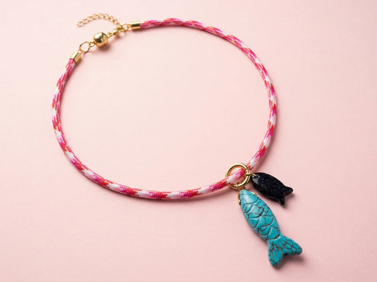 Blakely Cord Necklace Red/Pink