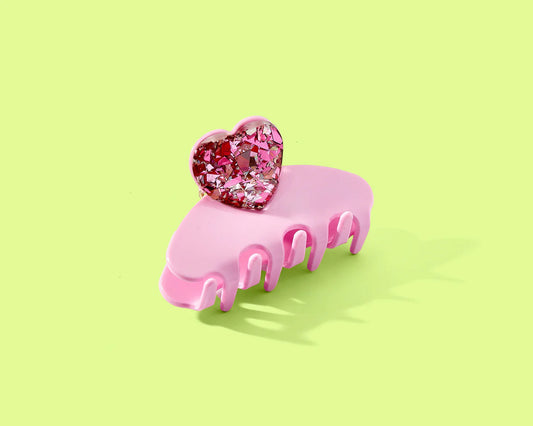 Pink Confetti Heart Clip