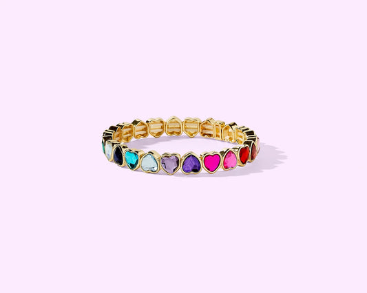 Amore Colorful Hearts Bracelet