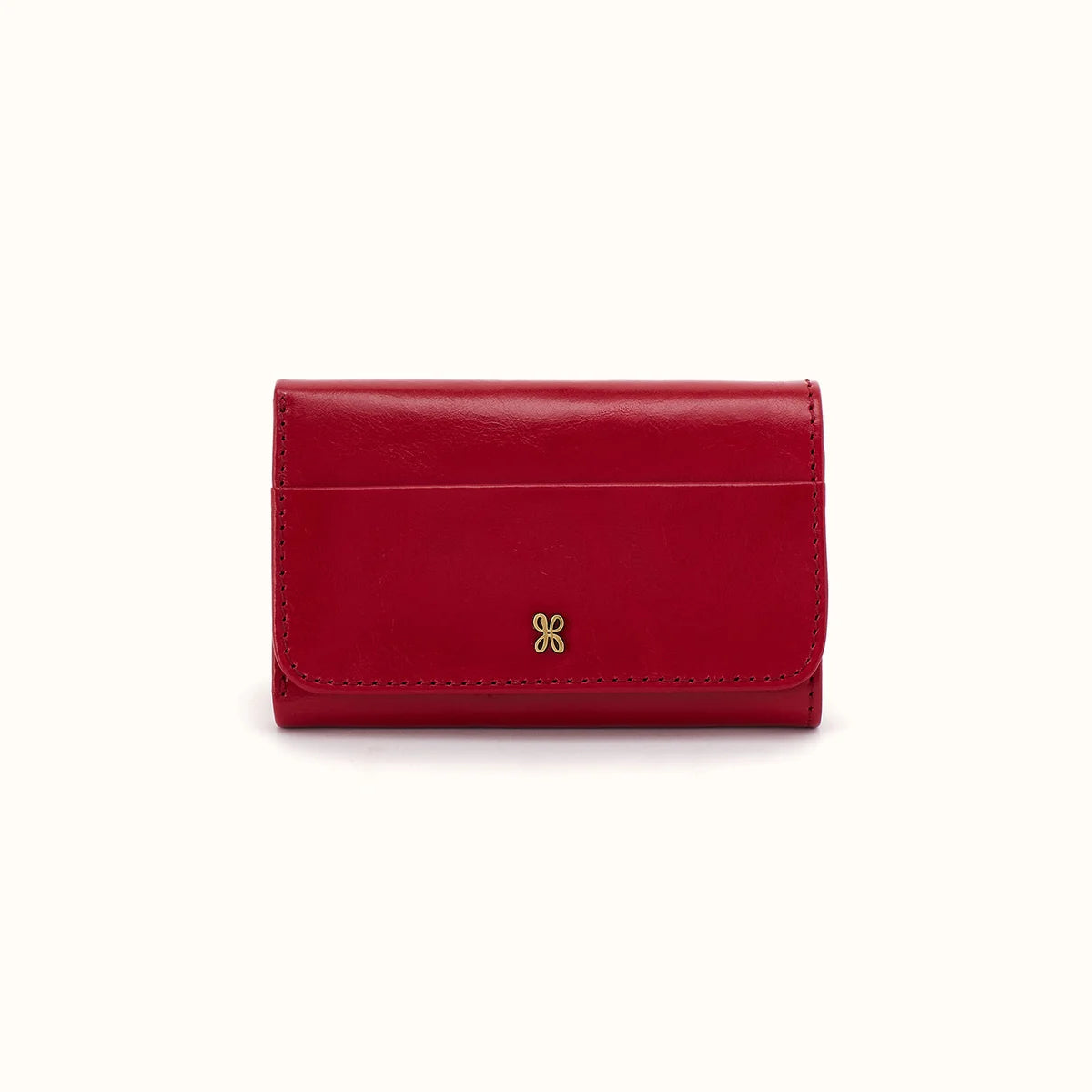 Hobo Jill Trifold Wallet True Red