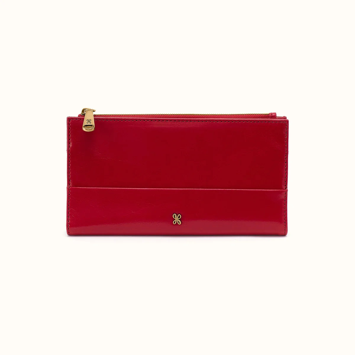 Hobo Jill Large Bifold Wallet True Red