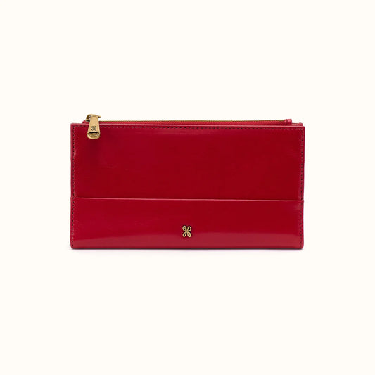 Hobo Jill Large Bifold Wallet True Red
