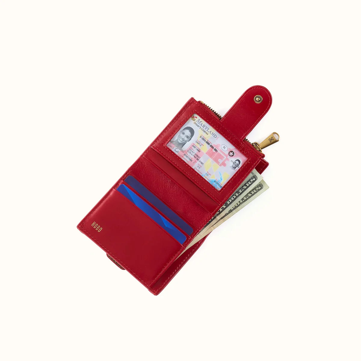 Hobo Dunn Mini Wallet True Red