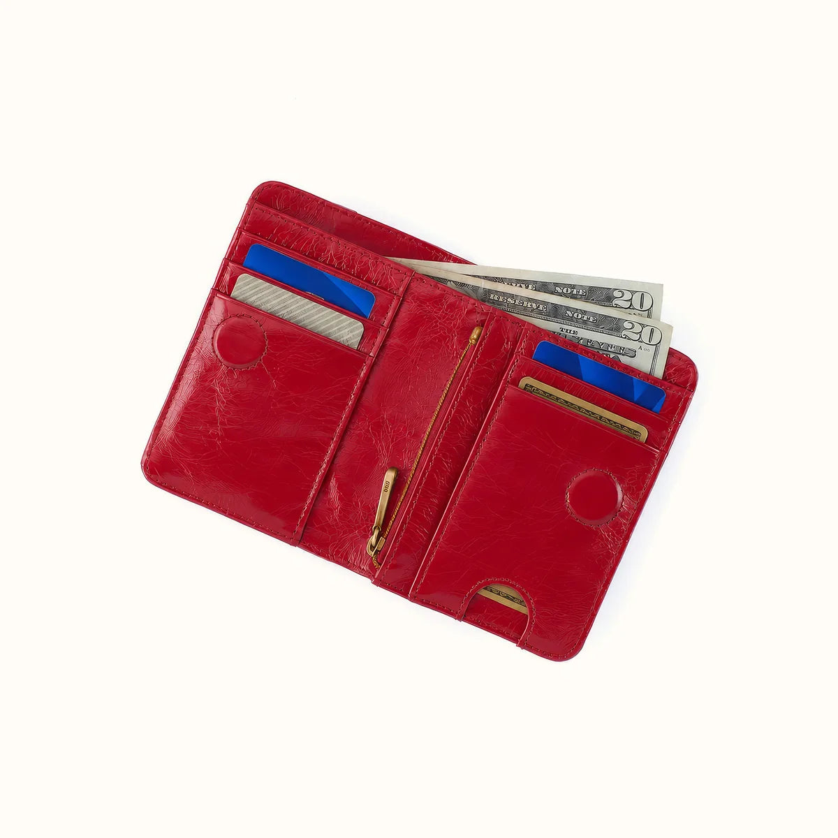 Hobo Jill Bifold Wallet True Red