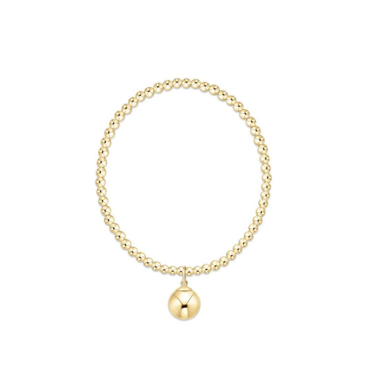 E Newton Classic Gold 3mm Gold 10mm Charm