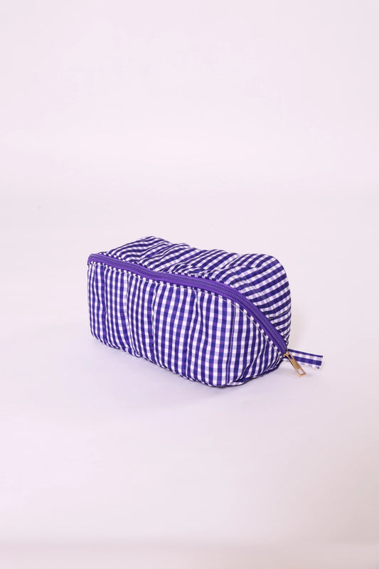 Gingham Royal Glam Bag