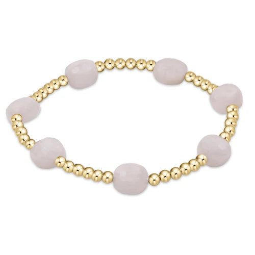 E Newton Admire Gold 3mm Bead Bracelet - Moonstone