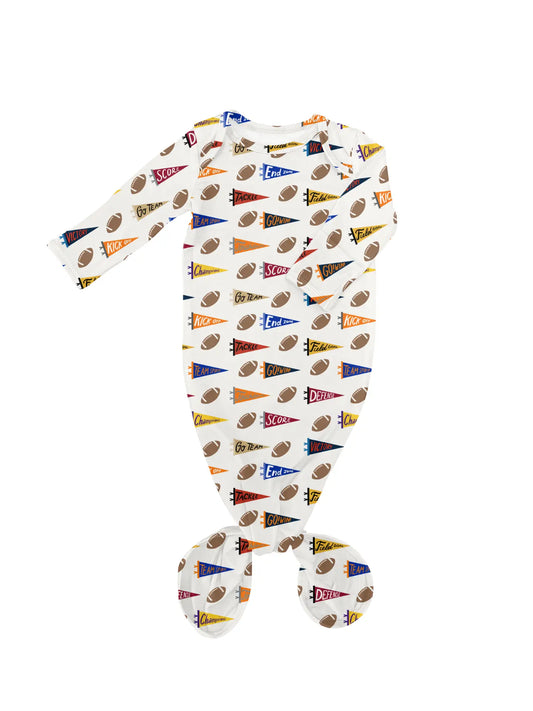 Goosies Varsity Football Flags - Knotted Infant Gown