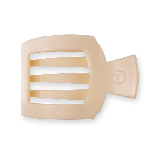 Teleties Large Almond Beige Flat Square Clip