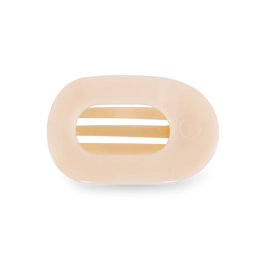 Teleties Small Almond Beige Flat Clip