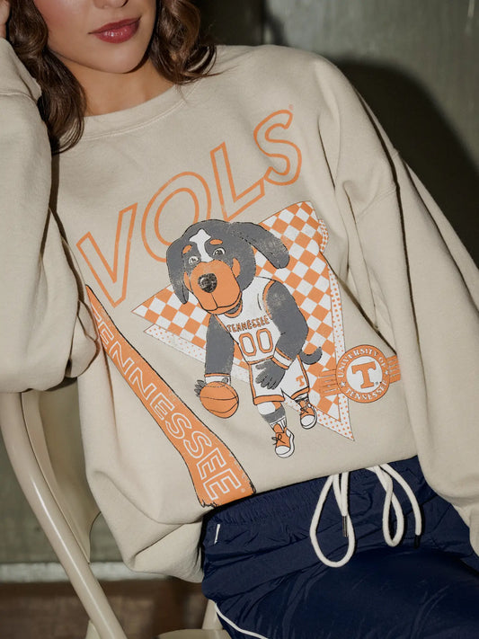 Tennessee Vols Courtside Basketball Thrifted Sweatshirt