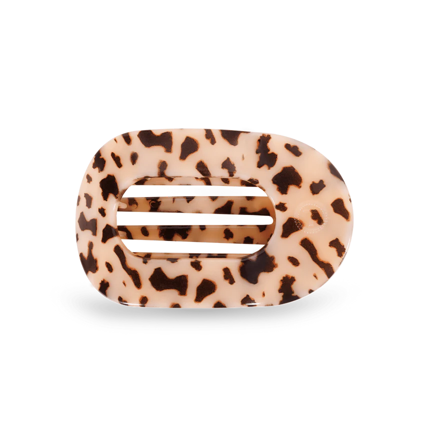 Teleties Blonde Tortoise Medium Round Flat Clip