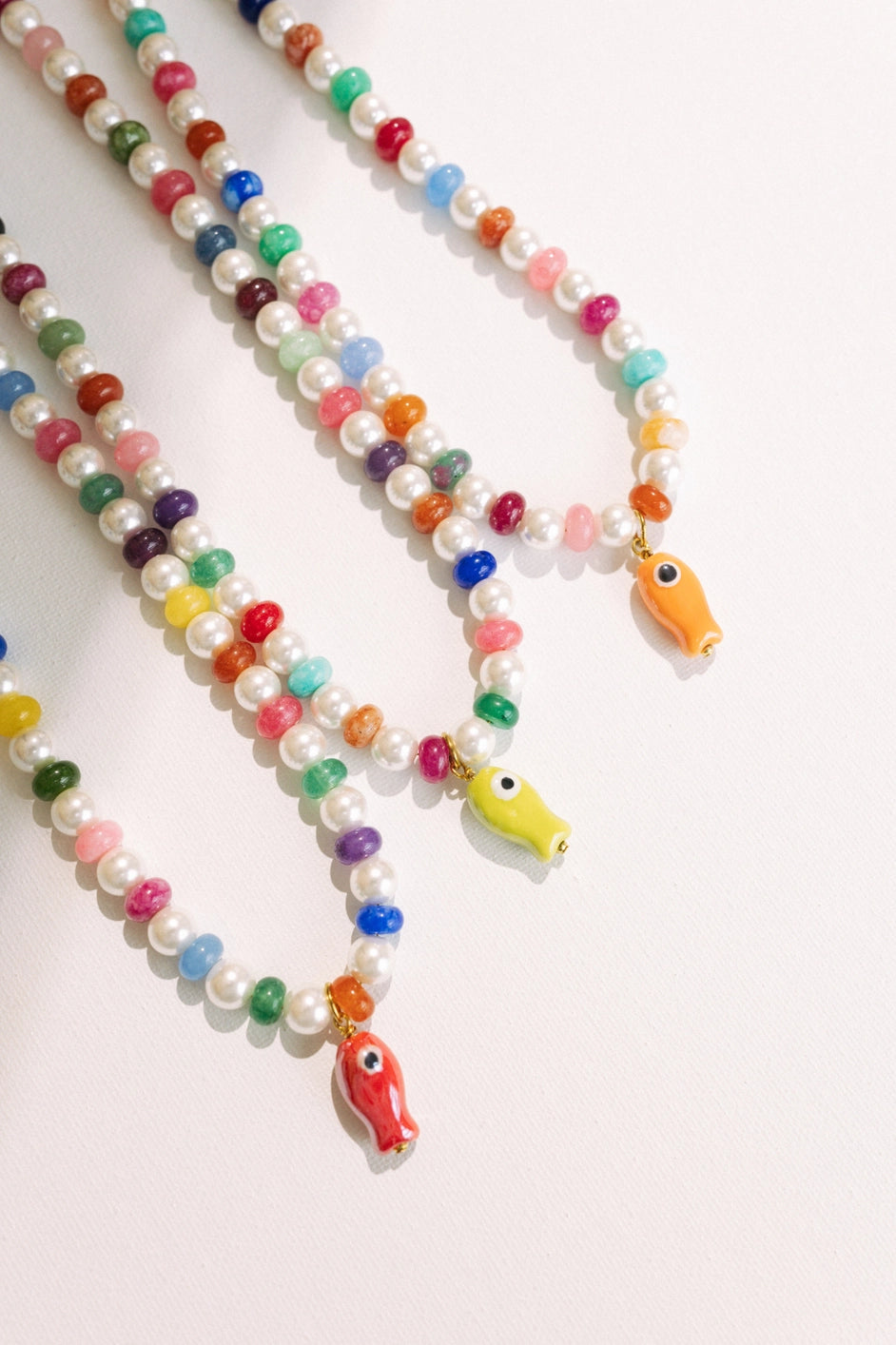 Coastal Cutie Fish Necklace Red