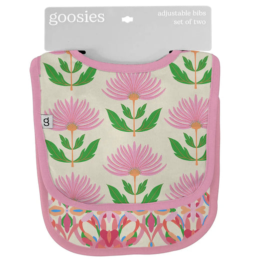 Goosies Pink Block Flower Bibs