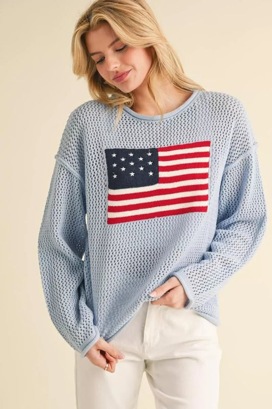 USA Blue Sweater