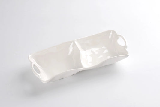 2 Section Server in Shatterproof Melamine White