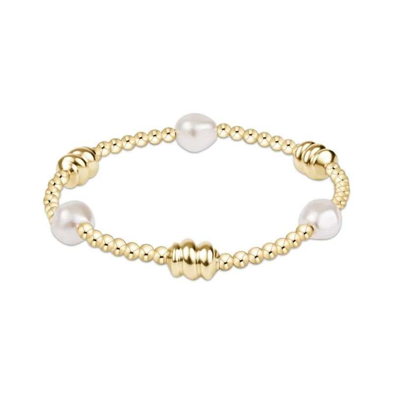 E Newton Admire Gold Pearl 3mm