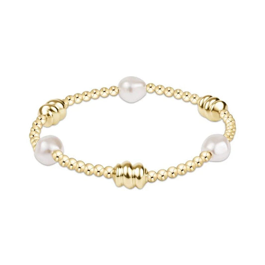 E Newton Admire Gold Pearl 3mm