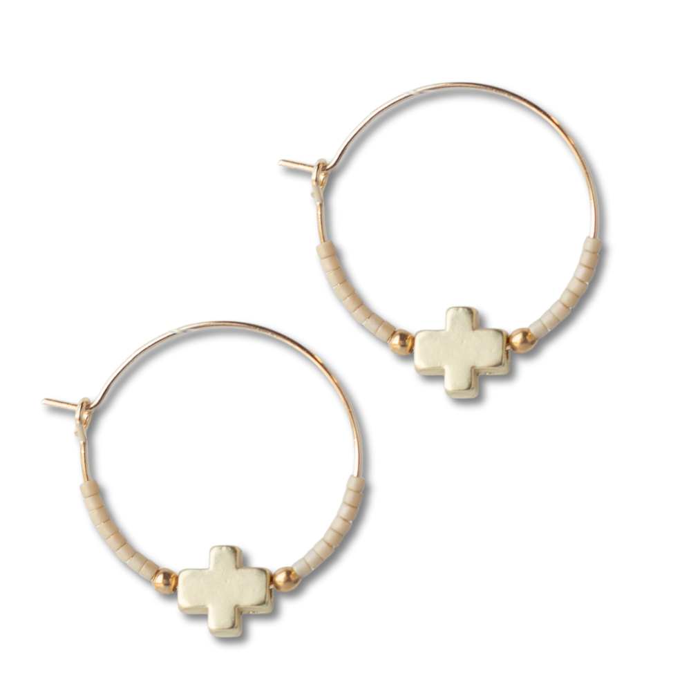 Faithful Earrings: White