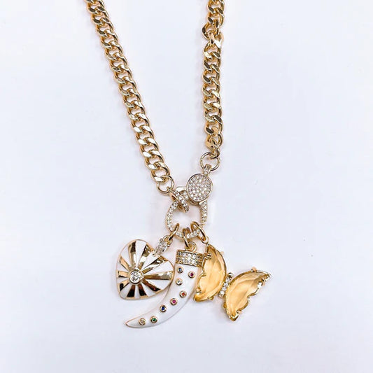 Citrine Butterfly Necklace