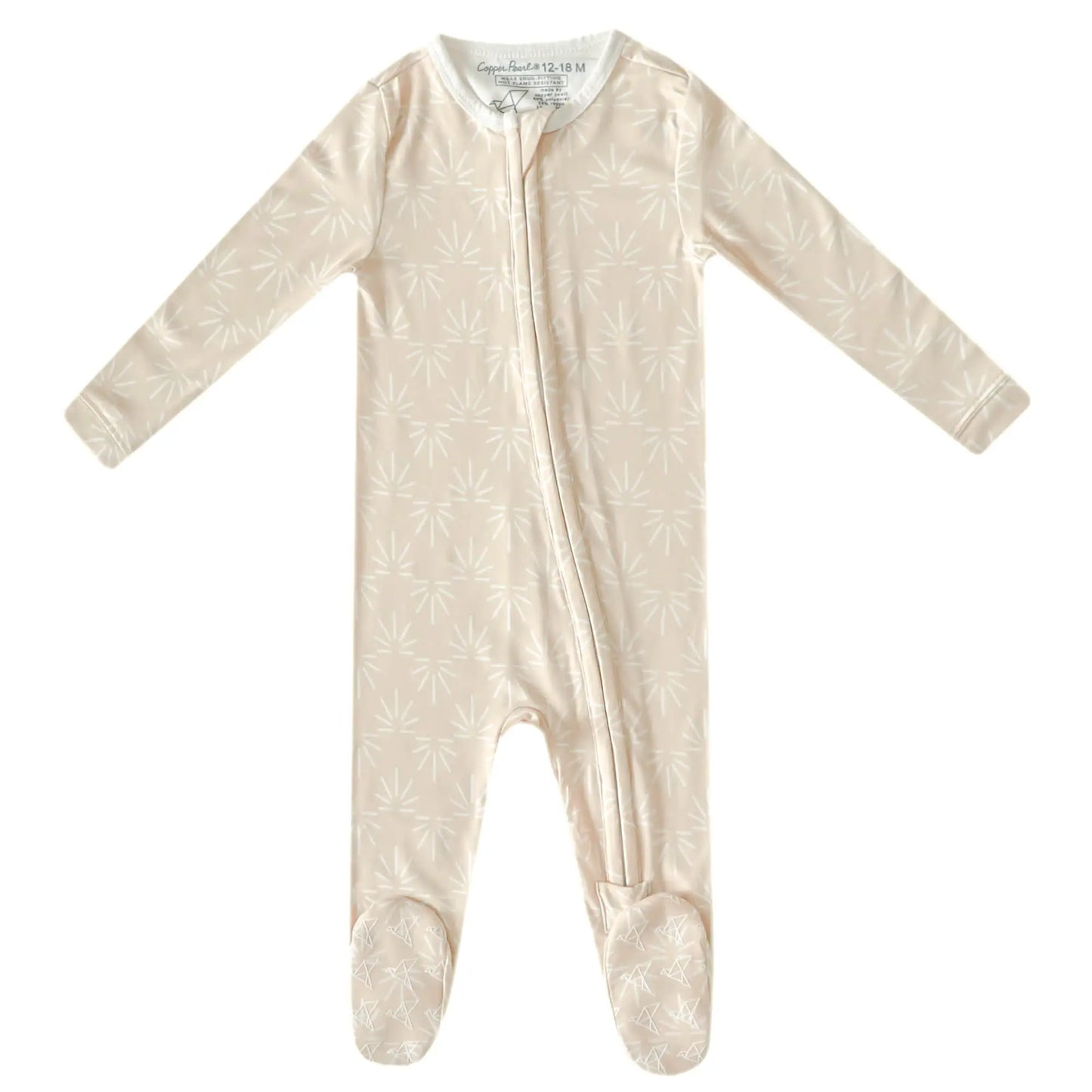 Copper Pearl Sol Zip Up Footie